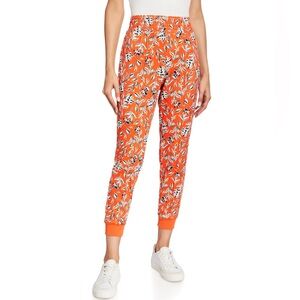 NWT Alice + Olivia Tokyo Hi-Tech Printed Joggers in Free Swinging Sienna Sz S